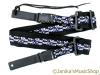 GUITAR STRAP QUICK RELEASE BLACK BLUE PATTERN